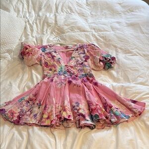 HEMANT & NANDITA Pink Floral Dress